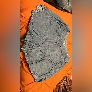 Loose denim like shorts